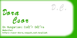 dora csor business card